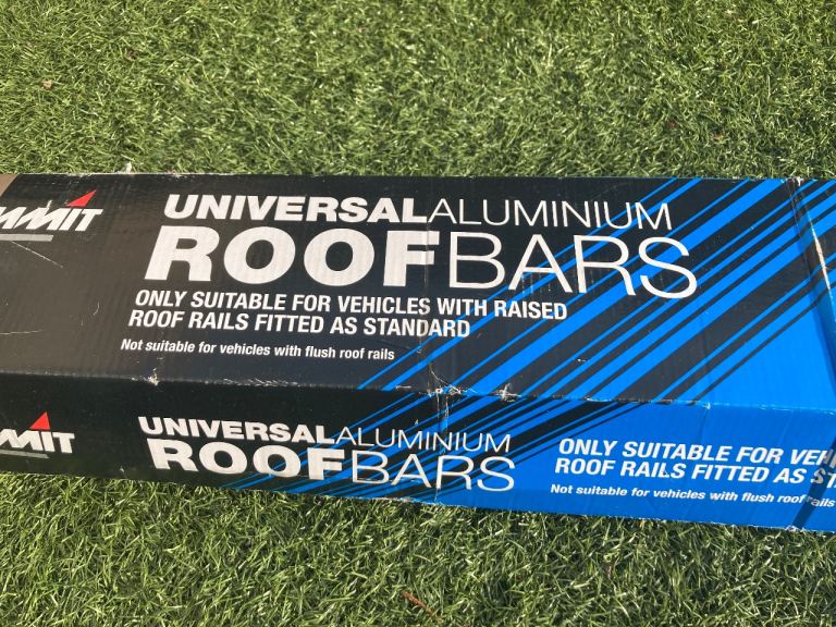 Summit Universal Aluminium Roof Bars for vehicles with raised roof rails as standard
