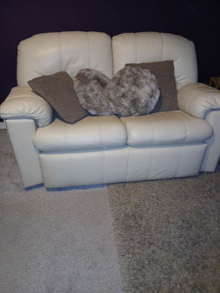 FREE..Leather Two-Seater Sofa and Power Recliner Chair- Good Condition