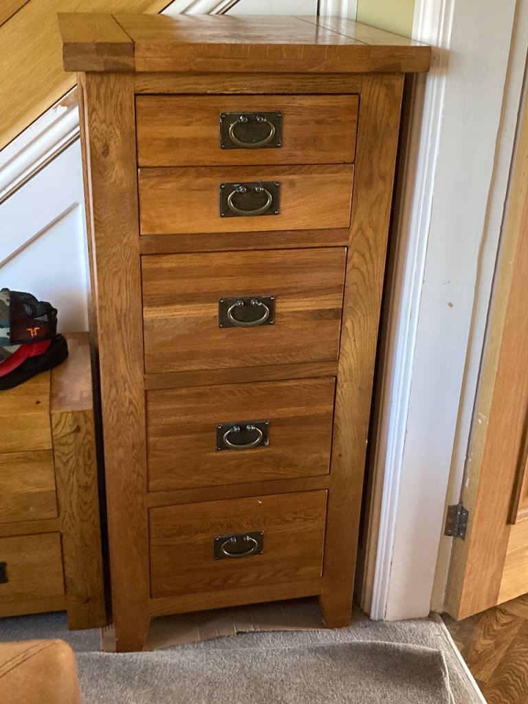 Beep-Oak Hand Made to Order - Solid Oak Tallboy Chest Of Drawers