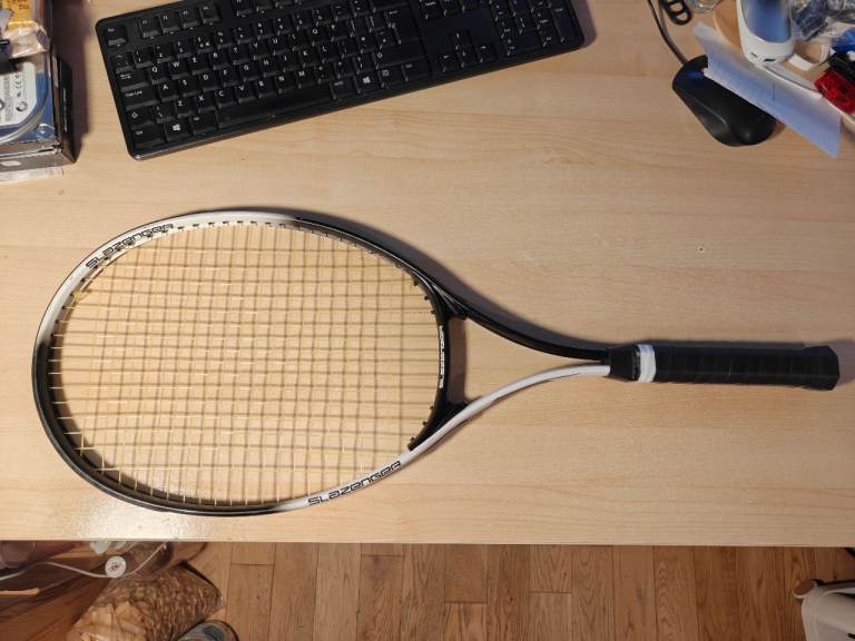 Slazenger Tennis Racket L2 HSEWS Black White Lightweight New string and grip