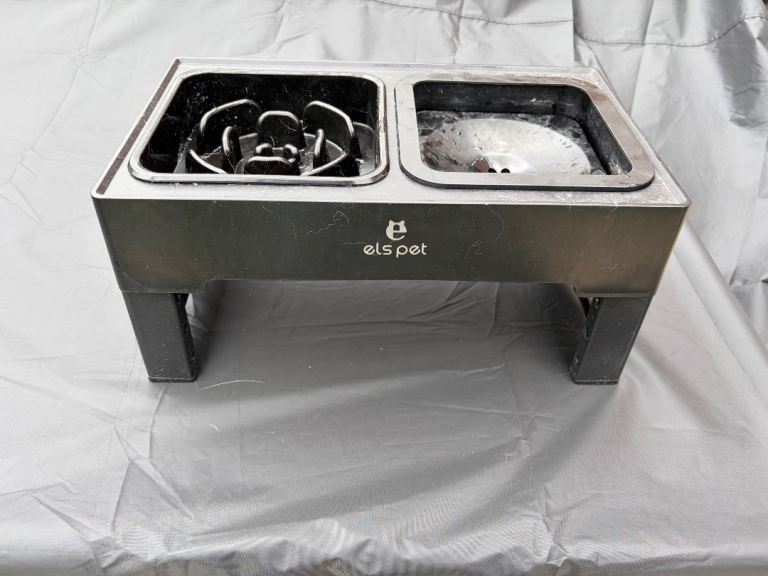 Dual Dog Bowls On Stand