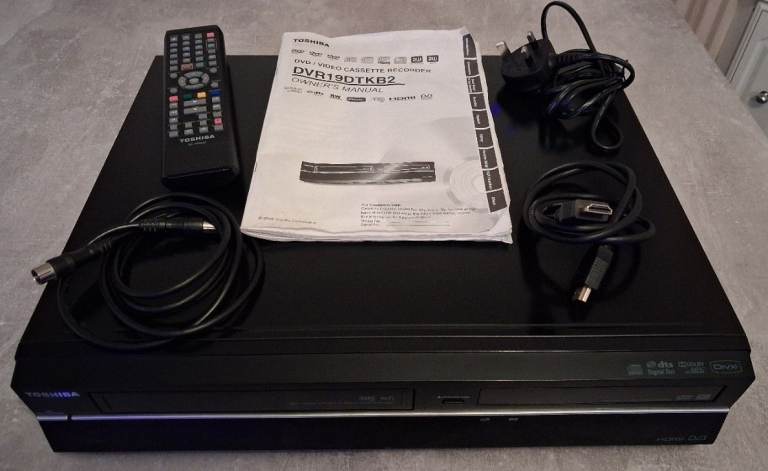 Toshiba DVR19DTKB2 DVD VHS Recorder Combo Copy VHS TO DVD and DVD TO VHS
