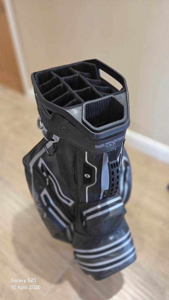 Sun Mountain H2NO Golf Cart Bag – Black, Good Condition