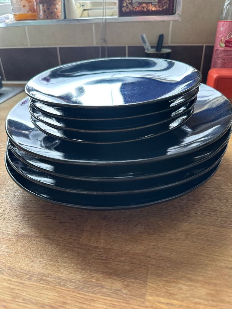 Procook stoneware dinner and side plates set of 4 of each 