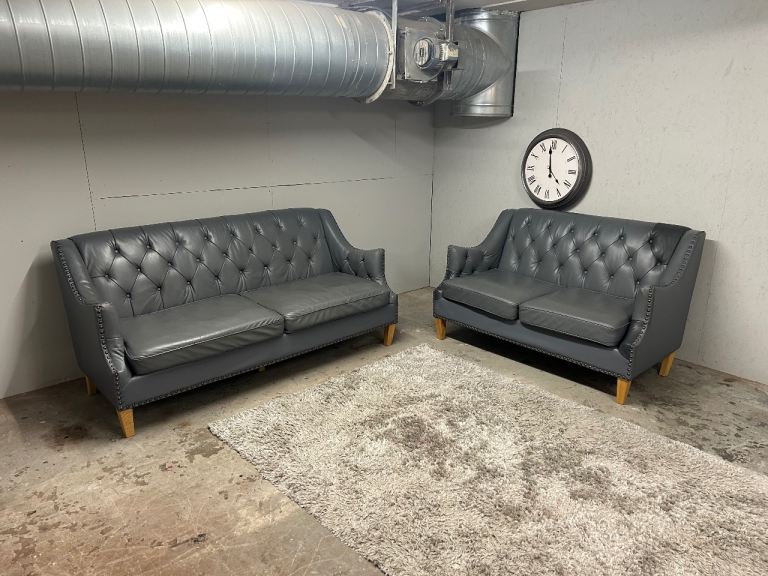 3 + 2 SEATER CHESTERFIELD STYLE HIGH / WING BACK SOFAS DELIVERY AVAILABLE 