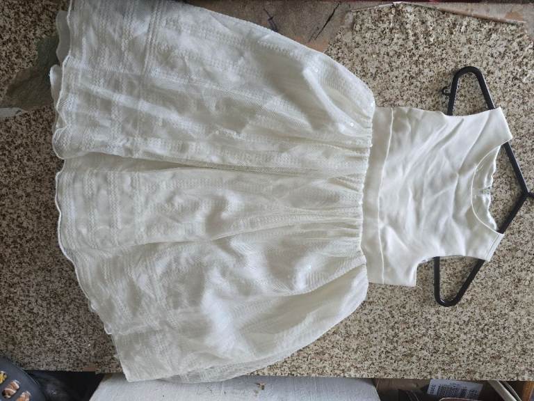 Cinderella White Girls Dress - Size 6, Good Condition