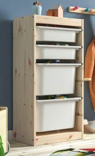 TROFAST Storage combination WITHOUT boxes, pine size 44x30x91 cm