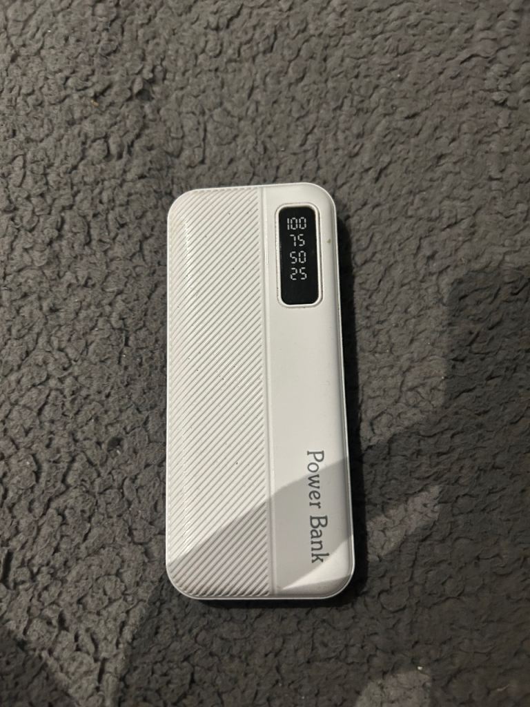White Power Bank Portable Charger – Good Condition