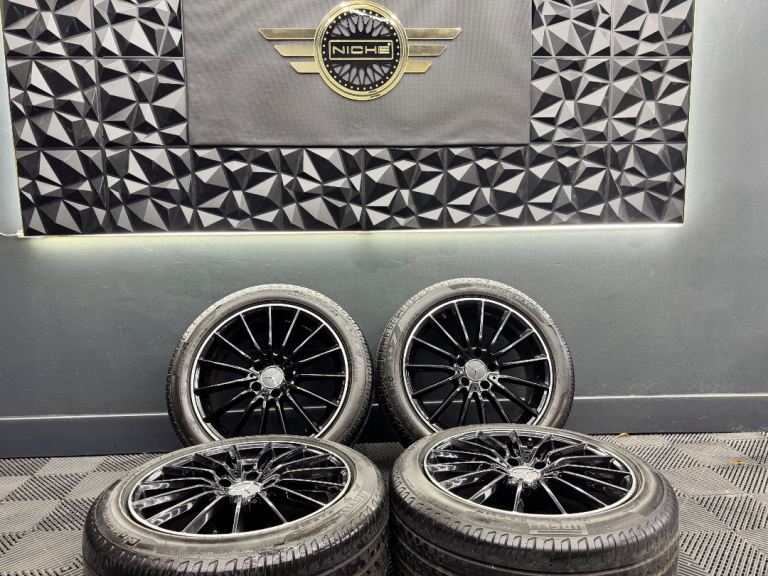 18” inch mercedes amg turbine alloys wheels 5x112 gla45 vito viano e s class glc glb