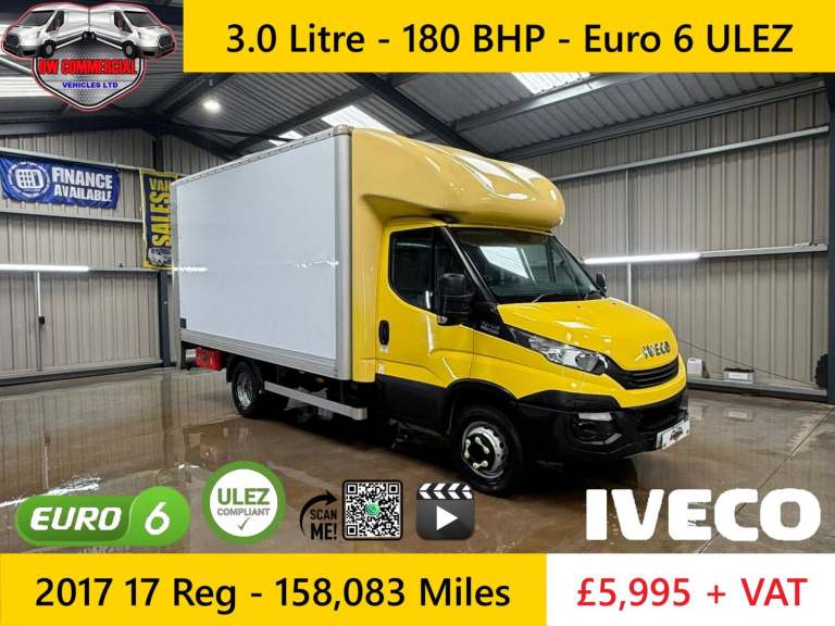 2017 17 Reg Iveco Daily 72 180 Hi-Matic 14Ft Luton Boxvan + VAT