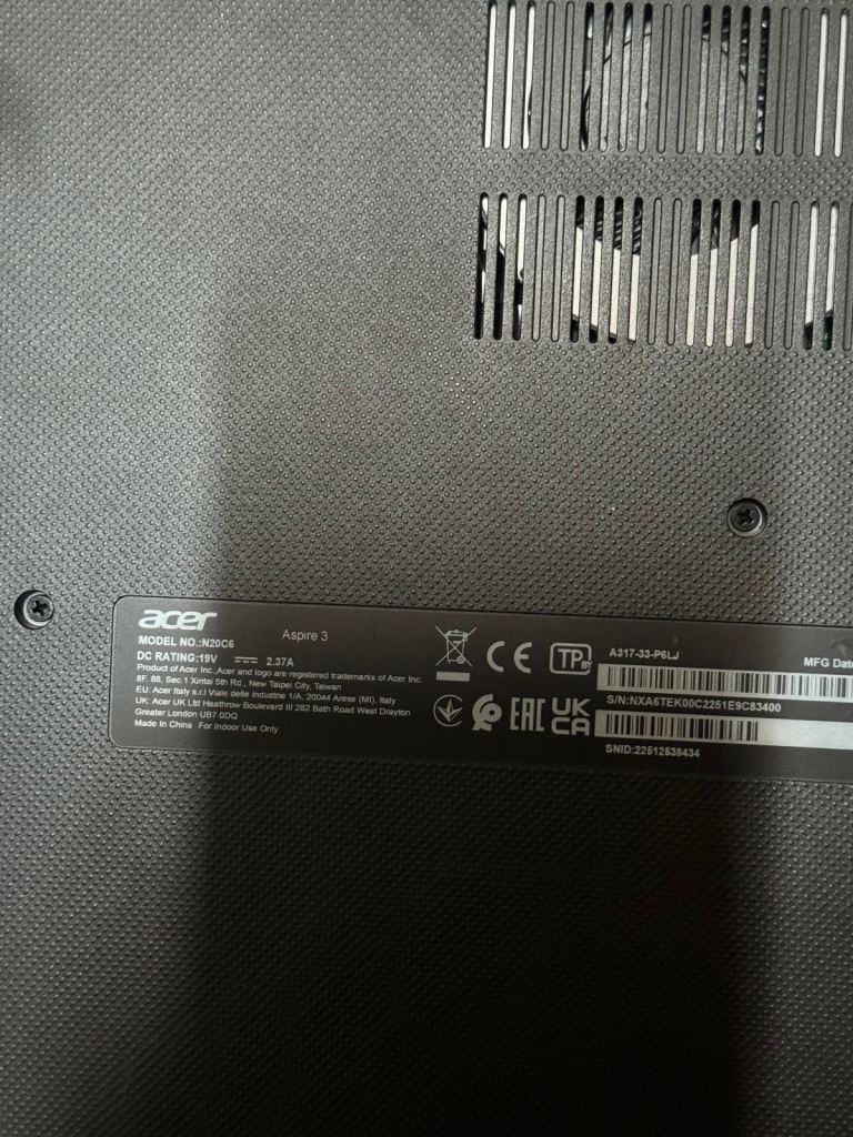 Laptop Acer for sale