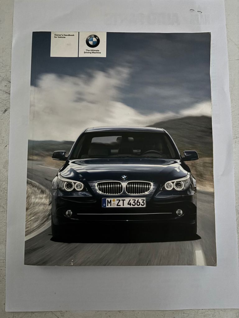BMW 5 series E60 owners book
