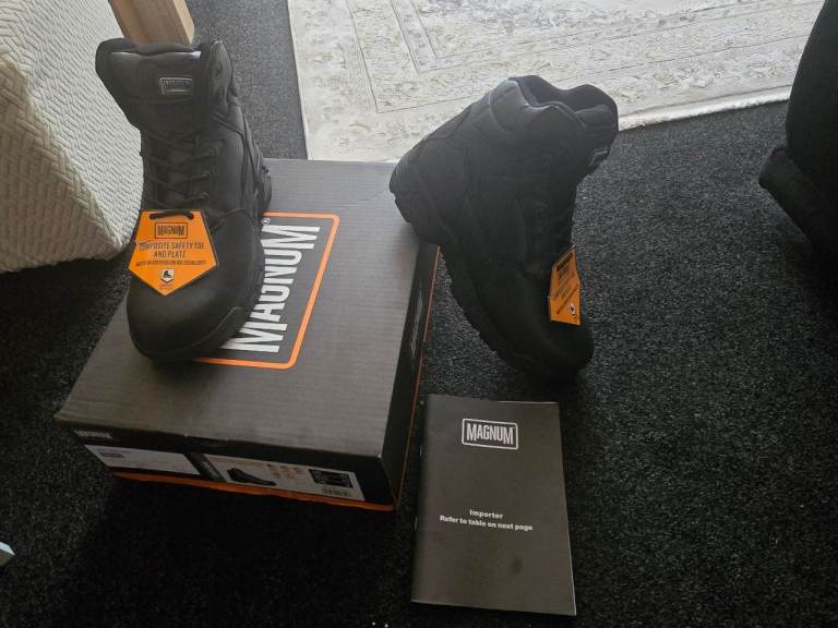 Stealth Force 6.0 CT CP Uniform Safety Boots shoes brand new size 9 43 black steel toe cap