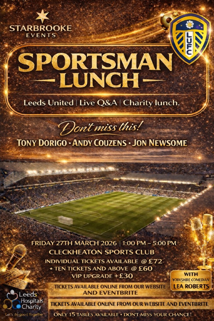 Leeds United Legends Charity Lunch Friday 27th March 1pm