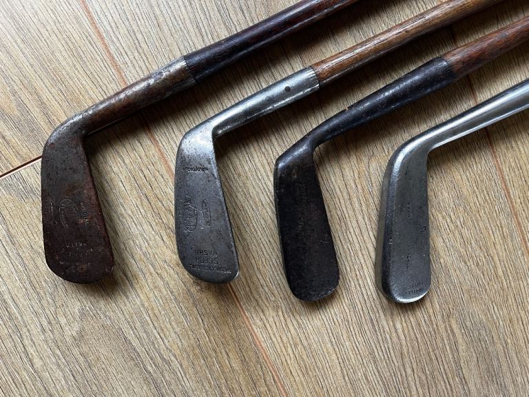 Vintage Hickory Golf clubs irons