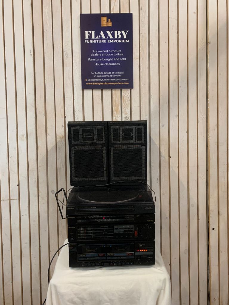 Vintage Hitachi Hi-Fi System | Turntable, Tuner, Amplifier, Dual Cassette | 1980