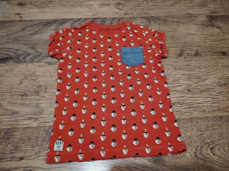 image for NEXT Christmas Santa Top T-Shirt 4 Years