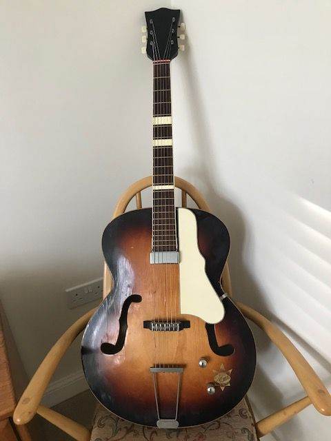 Guitar:Hoyer:Vintage 1958:Electro-acoustic:Archtop.Good voice.Well looked after.