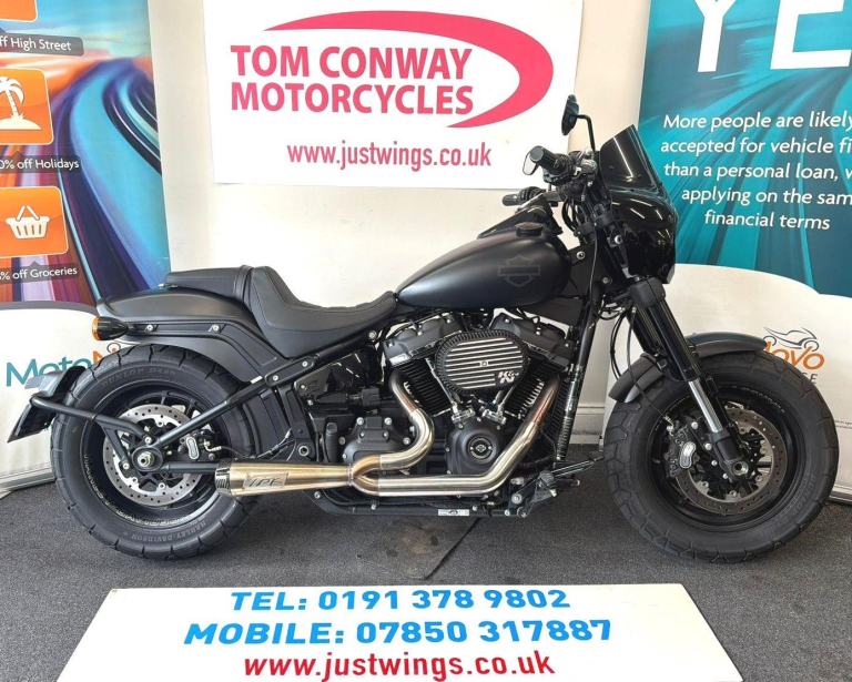 HARLEY DAVIDSON  FAT BOB 1745, 2018(18), 1 OWNER, 4,175 MILES, EXTRAS, £10,995