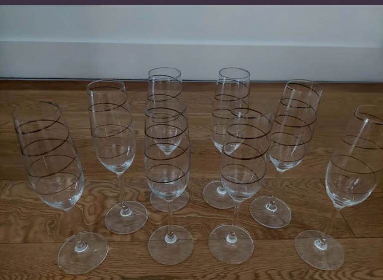 Bundle of 14 (2 sets) JOHN LEWIS Champagne Flutes - great for entertaining & celebrating