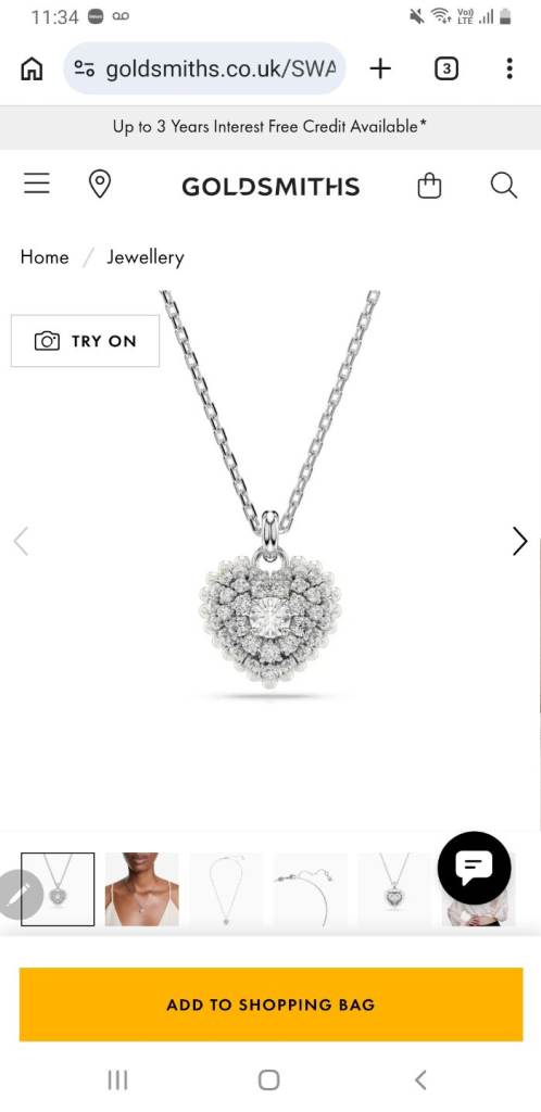 Swarovski heart necklace 