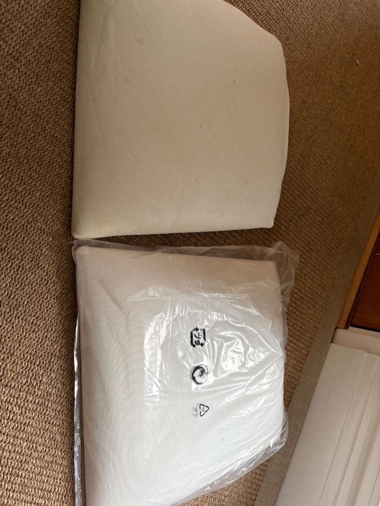 2 IKEA chair padded seat with cream cover - FREE
