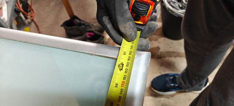 Free IKEA Glass & Aluminum Dining/Work Table Description