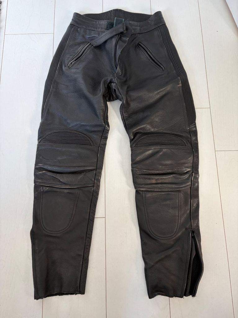 Lewis leather motorbike trousers - size 32