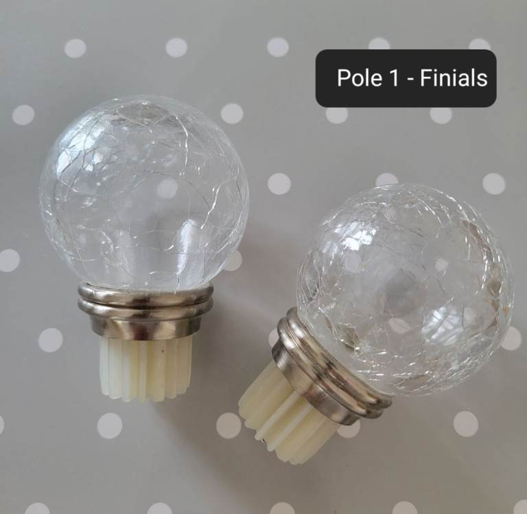 2 Chrome curtain poles