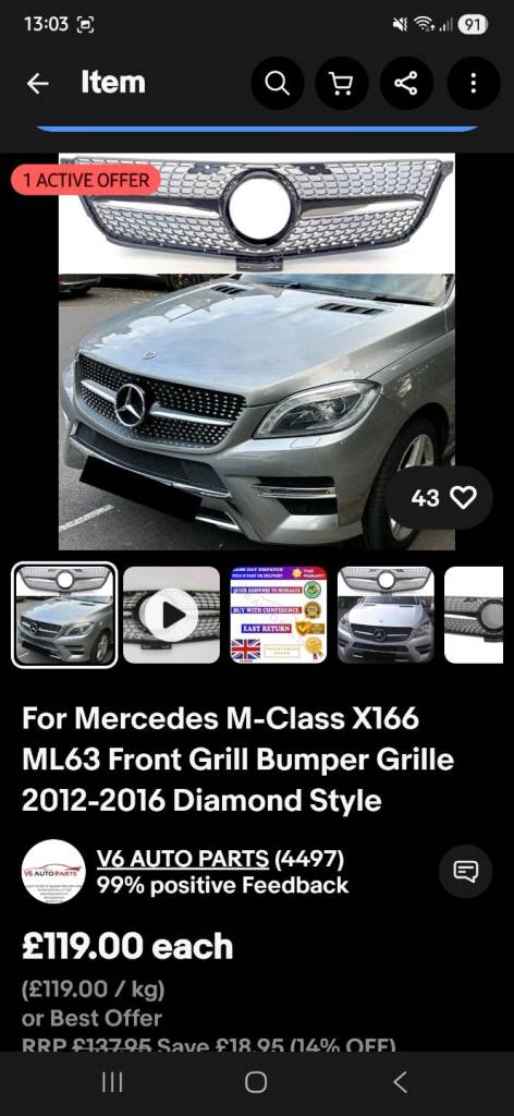 Mercedes-Benz ML Grill