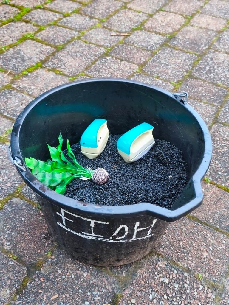 Free gravel for fish tank. 