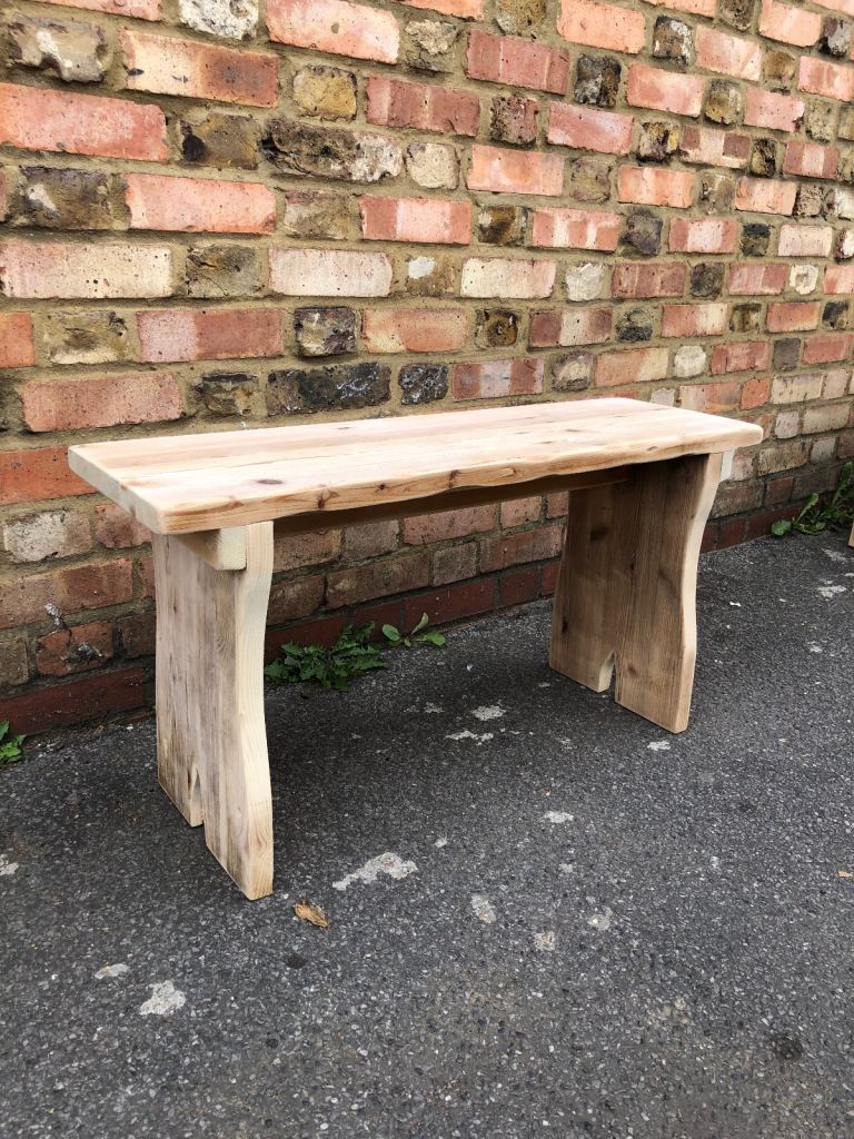 Solid wood rustic vintage handmade bench