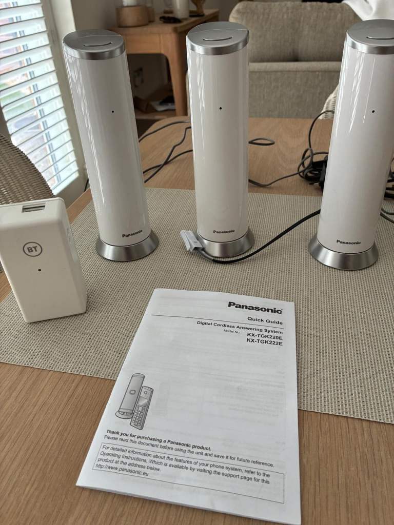 Panasonic digital cordless handsets x3 