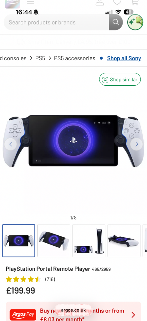 Play station portal and case used once