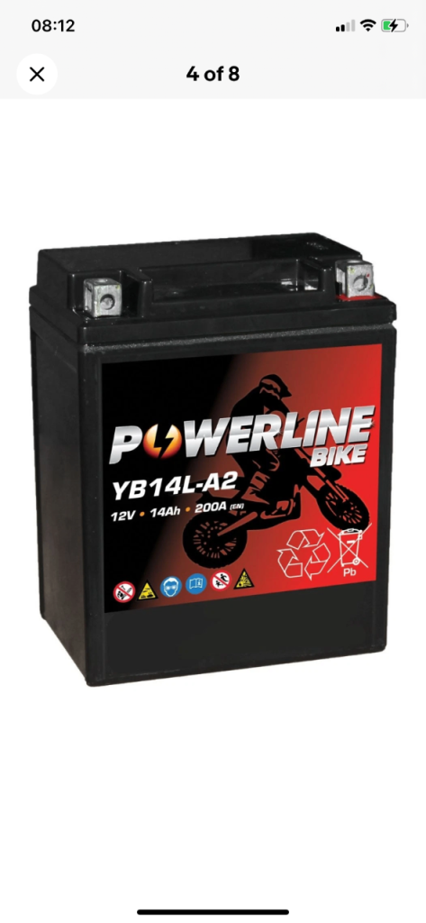 New motorcycle battery 