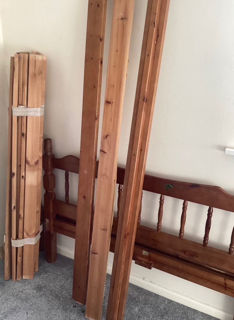 image for Used pine bed frame