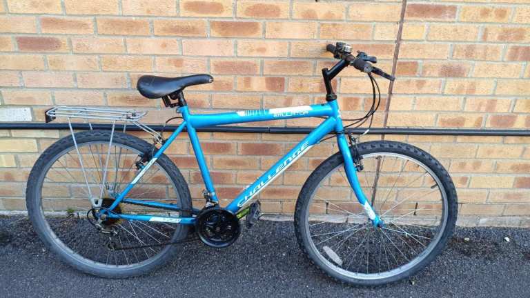 Challenge Emulator Mountain bike is in good condition with rear rack carrier and bell.