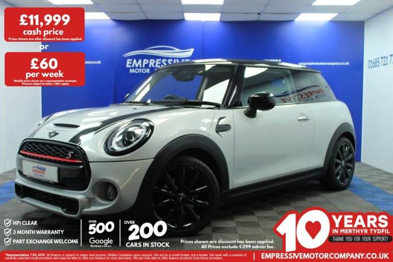 2019 69 MINI HATCH 2.0 COOPER S CLASSIC HATCHBACK 3DR PETROL MANUAL EURO 6 (S/S)