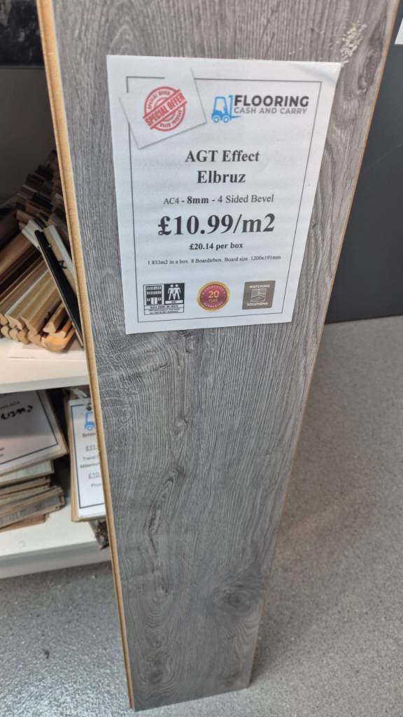 AGT Effect Elbruz 8mm Laminate Flooring Just £20 Per Pack (CHEAPEST IN THE UK)