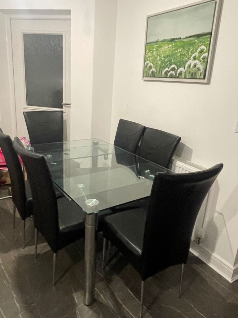 image for Table and 6 chairs