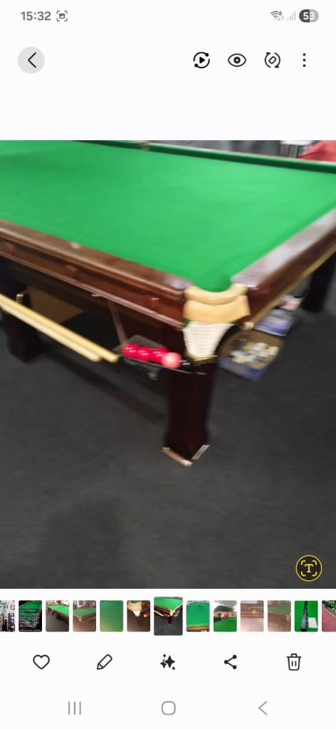 12x6 mahogany snooker table