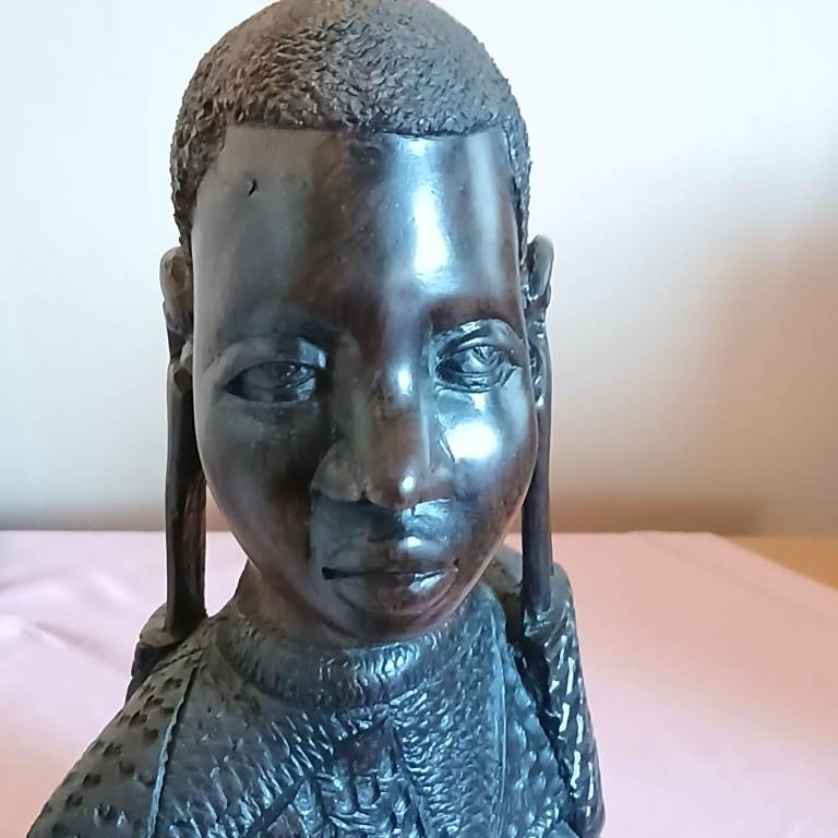 Ebony Bust Carving Of A Maasai Woman