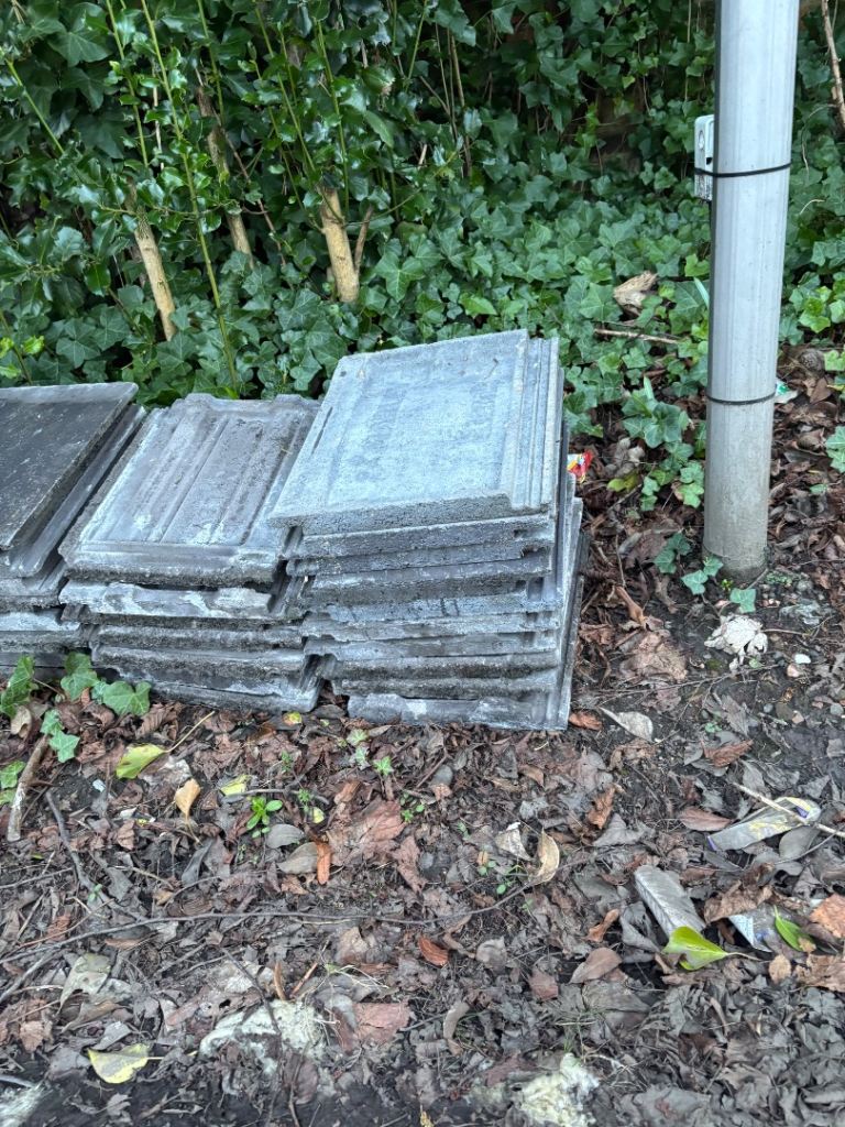 1000 comcrete tiles 50 pence each 