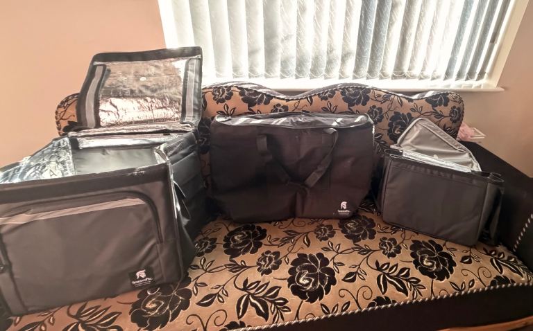 3 x SpartanPac Professional Insulated Food & Pizza Delivery Bags – Brand New