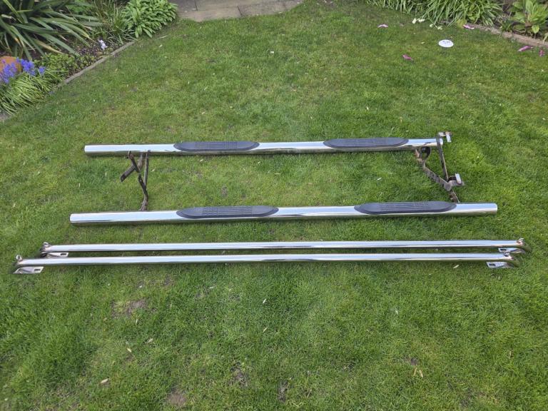 Vauxhall vivaro SWB chrome roof bars and side bars 