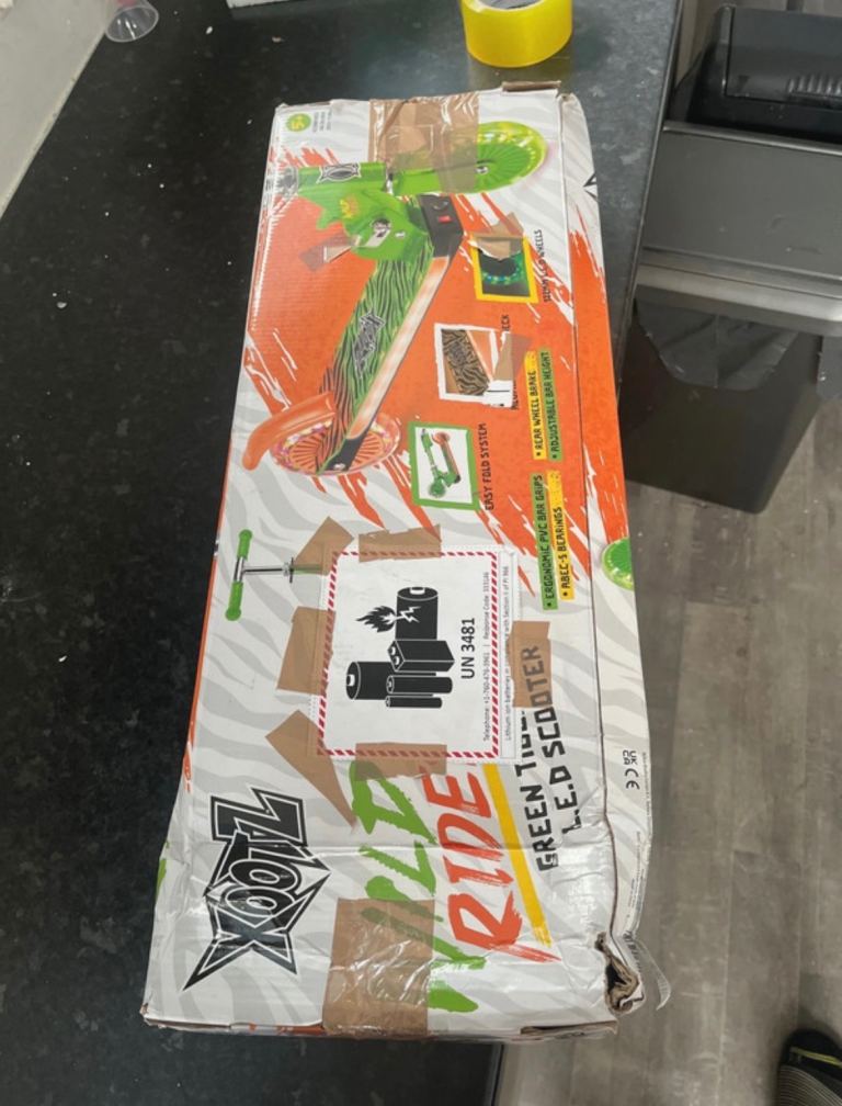 New Xootz Wild Rider Green Tiger LED Scooter