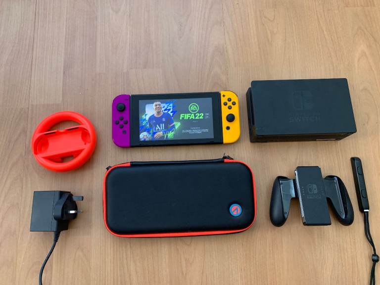 Nintendo Switch Neon with carry Case