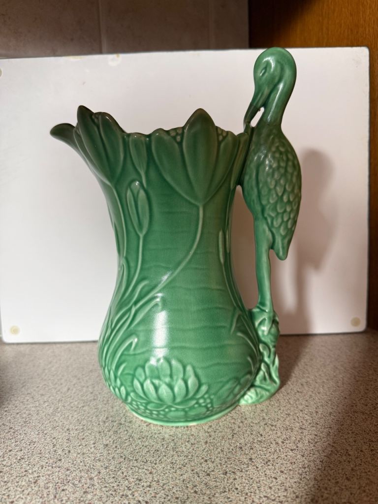 Sylvac Pottery Jug in vintage green