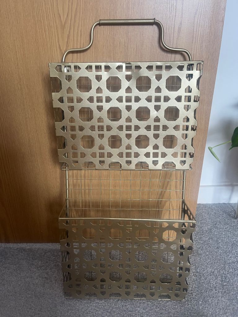 Gold magazine rack