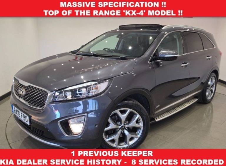 2016 16 KIA SORENTO 2.2 CRDI KX-4 SUV 5DR DIESEL AUTO AWD EURO 6 (197 BHP)
